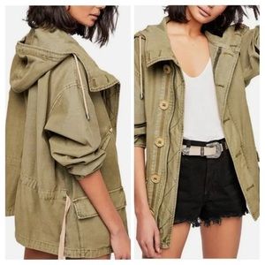 Free People Joshua Tree Utility Jacket - Green - Size Small